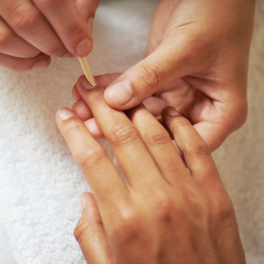 Having her monthly manicure